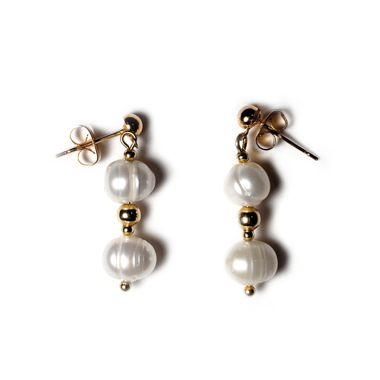 Aretes Luna | Perla