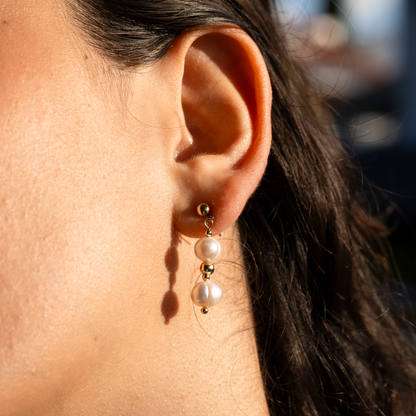 Aretes Luna | Perla